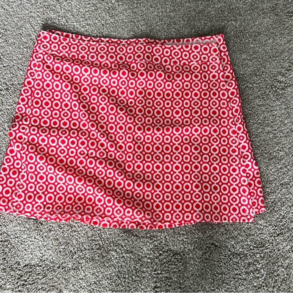 Ripskirt Hawaii Red and White Circle Pattern Skirt